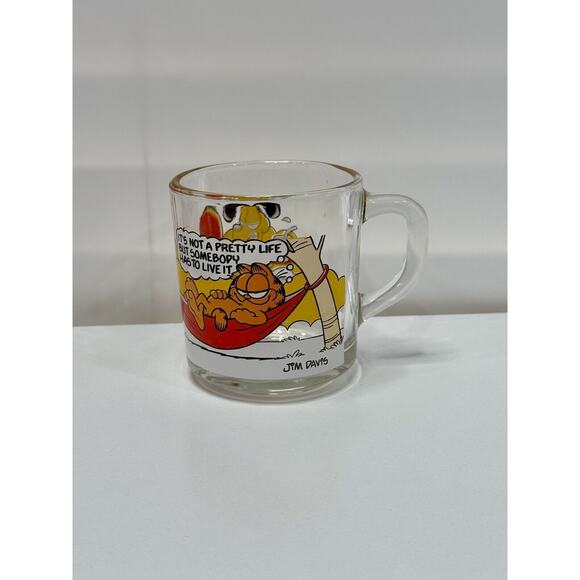 1978 McDonald's Garfield Glass Coffee Cup Mug VINTAGE - Picture 1 of 5